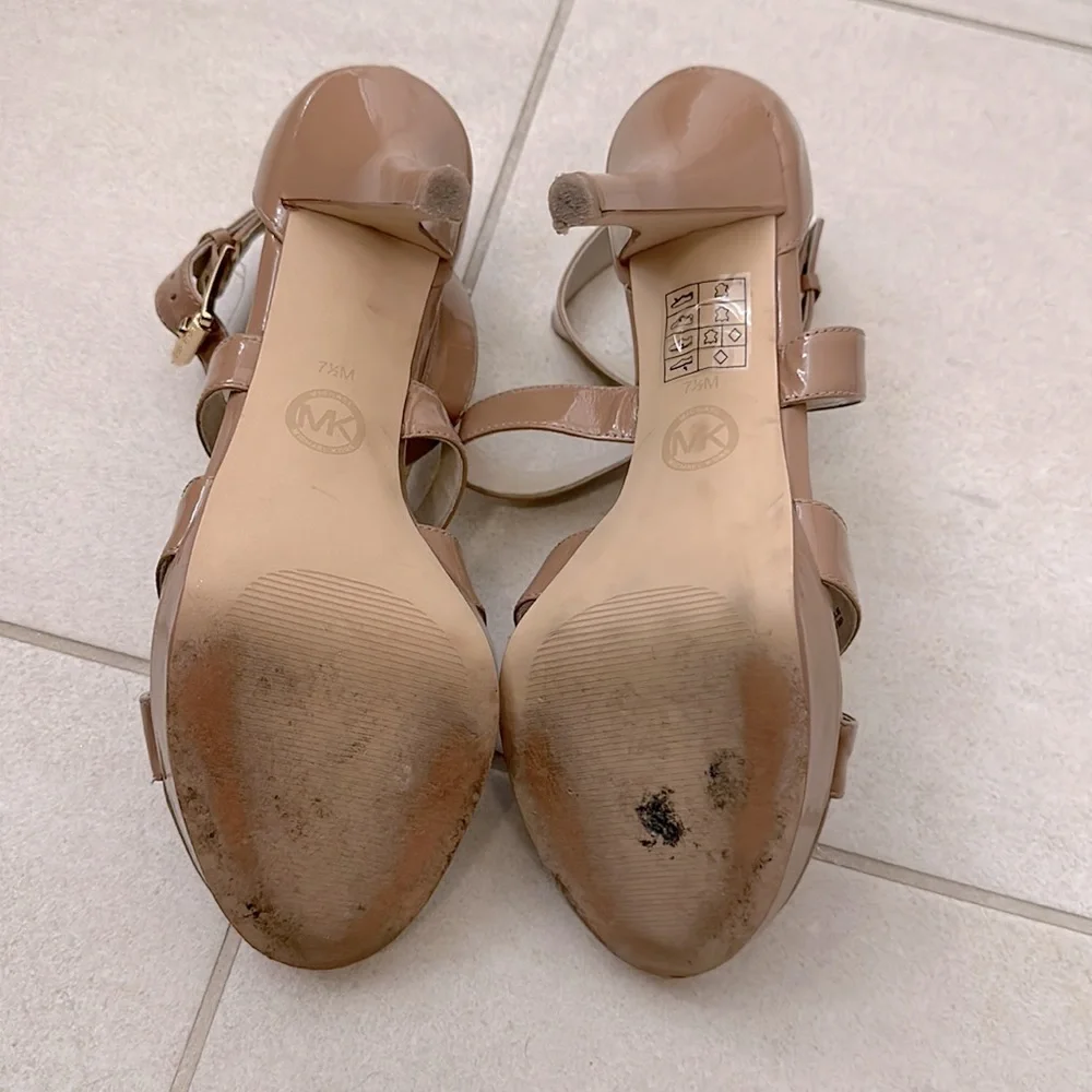 Michael Kors - Nude Strap Platform Heels - Picture 7 of 9
